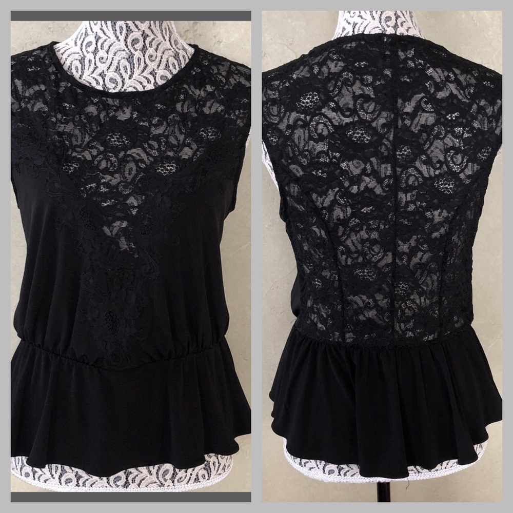Victoria's  Secret Lace Collection Peplum Top Sz M